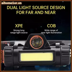 AIHOM COB LED Sạc USB Đèn Pha 5 Chế Độ Đầu Từ Tính Mạnh Mẽ Chống Thấm Nước Cho Câu Cá Đêm Chạy Khẩn Cấp,
