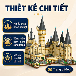 Dream Castle – Lâu đài lắp ráp 3D – Nhựa ABS an toàn – Mô hình chi tiết, màu sang trọng – Đồ chơi sáng tạo DIY