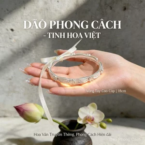Vòng Tay Nữ Tính Osmanthus - Họa tiết IY Ribbon, thiết kế mở đa năng | Phụ kiện thời trang dễ phối đồ