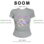 BOOM Áo Baby Tee Nữ Cotton Ôm Body-Áo Thun Ngắn Tay Y2K In Hình PhongCách Mùa Hè, Cổ Tròn Hàng Đầucách hàn quốc phong210