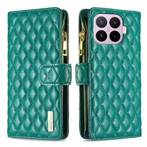 Ốp Lưng Cho Xiaomi 17T Pro Flip Gingham Da Dây Kéo Phong Cách Khe Cắm Thẻ Chống Rơi Vỏ Điện Thoại