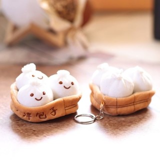 Móc khóa bánh bao HOBBYIN, Túi đựng thực phẩm mô phỏng sang trọng Charm, Thiết kế móc khóa dễ thương Trang trí túi đồ chơi thực phẩm sang trọng