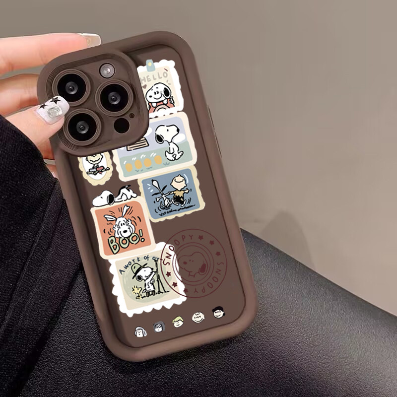 Ốp Điện Thoại Snoopy Dễ Thương Cho Motorola MOTO Edge 50 60 70 Pro Fusion Ultra G100 G56 G86 G85 G35 G75 G05 G84 G15 G06 G34 G54 G24 G14 G60 G53 Thời Trang Silicon Mờ Mềm Hoạt Hình