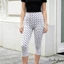 Quần Capris Nữ In Chấm Eo Co Giãn Quần Crop Slim Fit Cho Hàng Ngày Thường Ngày