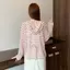 Mùa Hè 2026 Phong Cách Mới Mỏng Hơi Trong Suốt Thường Ngày Tương Phản Màu Sọc Rời Cardigan Chống Nắng Áo Có Mũ Trùm Đầu Nữ