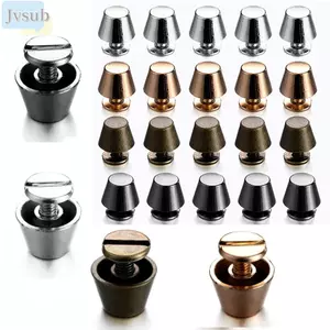 JVSUB 10 Bộ / túi 10 / 12 Mm Chắc Chắn Bu Lông Móng Tay DIY Da Thủ Công Vải Nút Kim Loại Móng Tay Đầu Tròn Vít