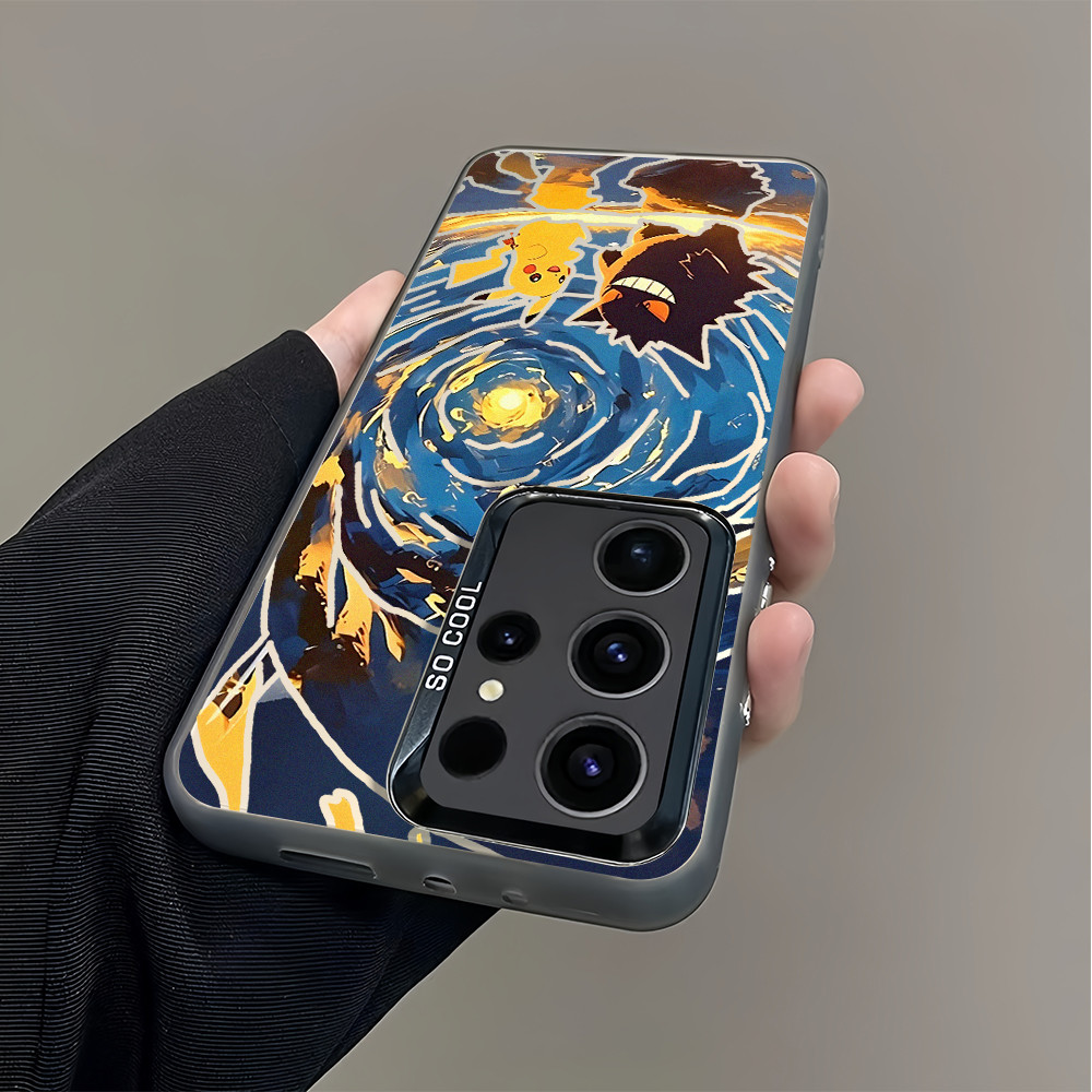 Dành Cho Samsung S26 Ultra S25 S24 Ultra S25FE S23 Ultra "Pikachu Gengar" Ốp Điện Thoại Cứng Micro Mờ ‌/ A56 A17S24 + S23 FE S22U S20FE S21 Vỏ Samsung chống sốc