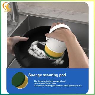 [ygdgentgklh.vn] Bàn chải làm sạch cầm tay không dây đa chức năng cho nhà bếp và phòng tắm- Bàn chải rửa chén điện 5 trong 1 màu trắng