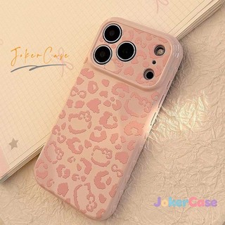 Ốp Lưng Cho IPhone 17 11 15 16 13 14 12 Pro Max air XR 16 7 15 14 8 Plus Bìa mềm in họa tiết da báo dễ thương