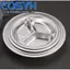 <cosyh>304 Stainless Steel Round Compartment Plate Food Tray with Spoon Fork for school