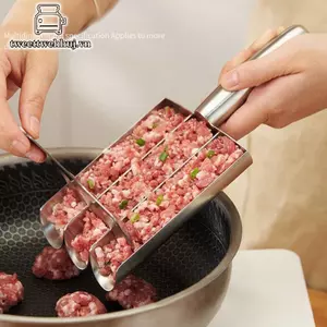 Tweehuj Thép không gỉ Thịt Viên Muỗng Máy Làm Thịt Viên Bóng Máy Làm Bóng Cá Thịt Viên Khuôn Tôm Thanh Trượt Bánh Khuôn Dụng Cụ VN