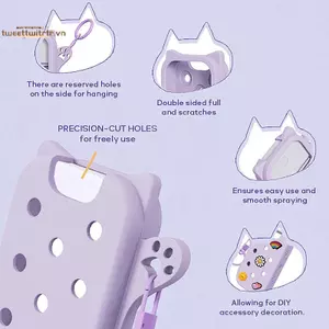 Ốp Silicon TRTR 1 Pa Tương Thích Cho Nước Rửa Tay Touchland (Phù Hợp Cho 1 FL OZ / 30 ML Ver), Móc Khóa Di Động & 5 Trang Trí VN
