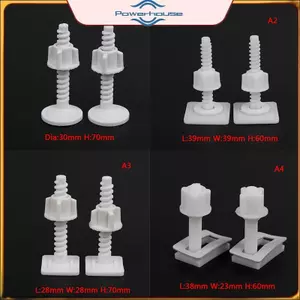 POWER 4x bu lông bản lề bồn cầu ốc vít thay thế cố định bộ dụng cụ sửa chữa phù hợp.
