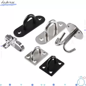 DAYBREAK 1 Cái Móc Treo Tường, Móc Treo Trần Hình Chữ U / J, Khóa Cửa Bằng Thép Không Gỉ Bạc Màu Đen Cố Định Cho Đèn Quạt