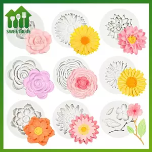 SWEET Bánh Fondant Khuôn Silicon Hoa Hồng Đào Hoa Nướng Bánh Sô Cô La Khuôn Trang Trí 15-71 n