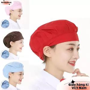 Mũ Quấn Tóc NORDICLIFE, Mũ Làm Việc Chống Bụi Tóc Cotton, Phụ Kiện Dịch Vụ Thực Phẩm Làm Việc Băng Đô Làm Việc Mặc Khách Sạn