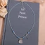Vòng cổ mặt dây chuyền cáo pha lê trắng dành cho nữ - Dây chuyền đính cườm Aquamarine - Trang sức xương đòn có thể điều chỉnh (Nhẹ nhàng Thân thiện với da Thanh lịch)