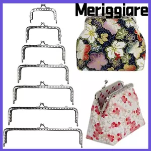 MERIGGIARE Ví Khung Kiss Clasp, Túi Vintage Phần Cứng Ví Khung Khóa, Mini Kim Loại Ví Khung DIY Craft
