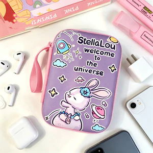 Túi lưu trữ cáp dữ liệu sạc Stellalou dễ thương Tai nghe di động Túi sắp xếp kỹ thuật số có dây kéo