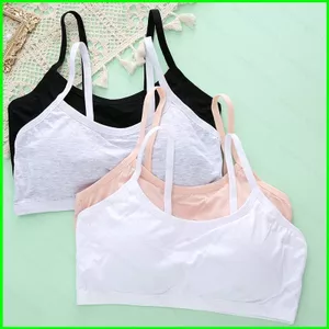 PS1 8-18 tuổi áo ngực trẻ em Bán buôn nữ sinh trung học phát triển đồ lót cotton nguyên chất một mảnh cốc có ngực pa