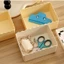 Hộp lưu trữ viền sóng màu Pastel Thùng đựng nhựa có thể xếp chồng lên nhau