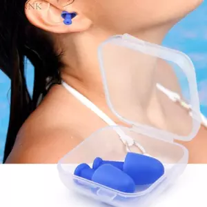 KIKIN 1 Cặp Chống Thấm Nước Nút Tai Silicon Mềm Giảm Tiếng Ồn Nút Tai Ngủ