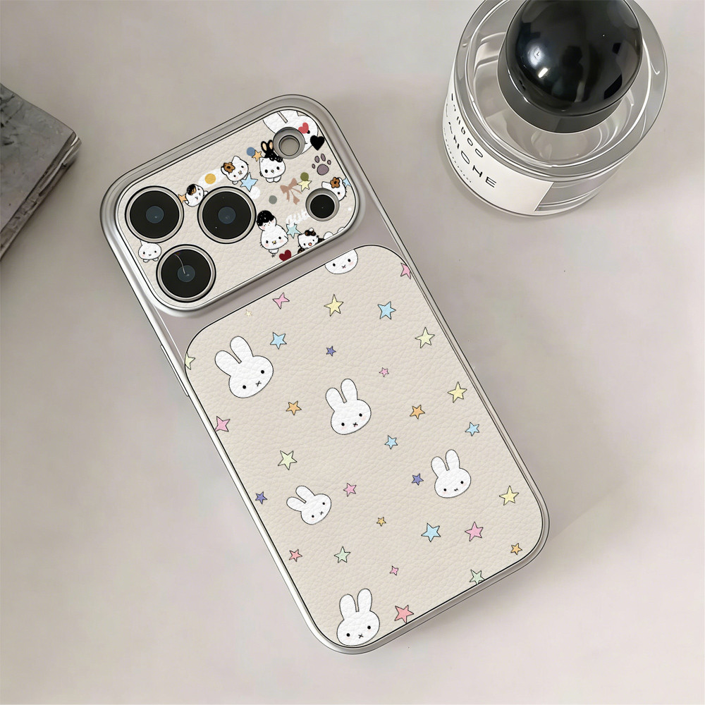 Vỏ lưng iPhone 17/16/15/14 Pro Max thỏ Miffy chấm bi dễ thương chống va đập