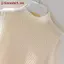 ZK Mùa Hè Hàn Quốc Nửa Rùa Dệt Kim Áo Vest Nữ Màu Trơn Không Tay Slim Tank Top VN