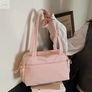 Túi đeo vai AWNGD, Túi đeo chéo Nylon dung tích lớn, Túi Tote màu trơn nhẹ thời trang dành cho nữ