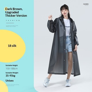 Áo mưa dài dày nâng cấp MPATHW dành cho người lớn Unisex Du lịch chống nước Mặc ngoài trời