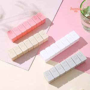 Hộp đựng thuốc di động, hộp đựng thuốc 7 ngày, hộp đựng thuốc dạng vỉ dài.