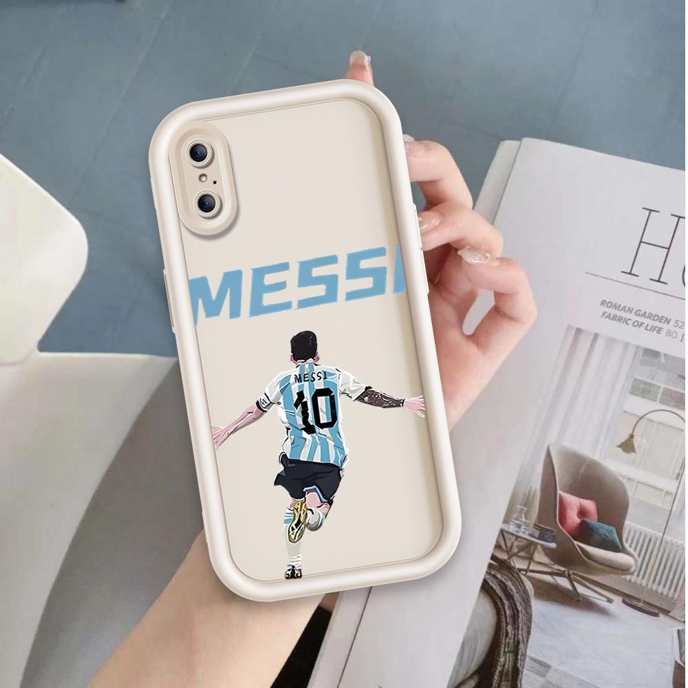 Ốp Lưng Cho iPhone X XR XS Max Hoạt Hình Silicon Xu Hướng Mềm Ốp lưng TPU NO.10 Messi Bóng Đá Sinh Viên Mắt Thiên Thần Ốp Lưng Chống Sốc