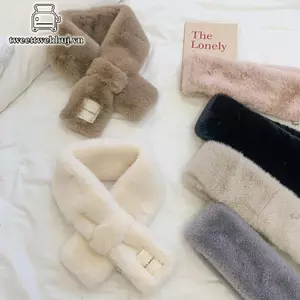 Tweehuj Lông Tơ Cổ Khăn Cho Nữ Giữ Ấm Thiên Chúa Lông Sjaal Nhiều Màu Sắc Chữ Thập Mùa Đông Khăn Mùa Thu Đông Lông Thú Giả Sang Trọng Elega VN