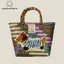 Tweeduj Retro Sọc Dachshund Cho Chó Túi Dệt Hợp Thời Trang Dễ Thương Túi Tote Dung Tích Lớn Tay Cầm Tre Thời Trang Túi Đựng Rau VN