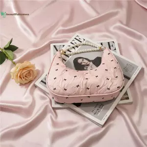 Túi xách nơ thời trang độc đáo BeautifulHomeA có thiết kế nếp nhăn Ví đeo vai nách đa năng dành cho nữ VN
