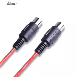 Cáp MIDI DELMER, Cáp nối dài MIDI cắm DIN 5 chân Nam sang Nam, Bánh răng nhạc đỏ Đồng nhiều chiều dài Dây nối dài âm thanh Bàn phím MIDI