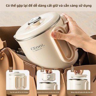 Ấm đun nước điện gấp Ấm đun nước du lịch Thép không gỉ nhỏ Cốc nước sôi ngoài trời Mini Stew Cup Di động