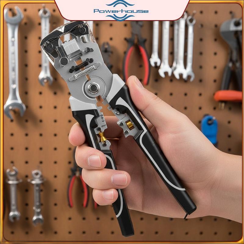 Kìm tuốt dây đa năng POWER Kìm uốn cáp có thể điều chỉnh 10-24 AWG cho xưởng bảo trì thợ điện.