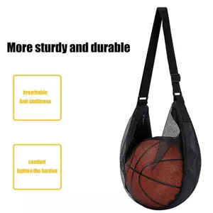 VFZ 1 Túi Bóng Đơn Có Dây Kéo Nhà Thơ Lưới Bóng Bảo Quản Thiết Bị Thể Thao Dây Rút Sling Bảo Quản Lưới Mang Bóng Rổ OTE