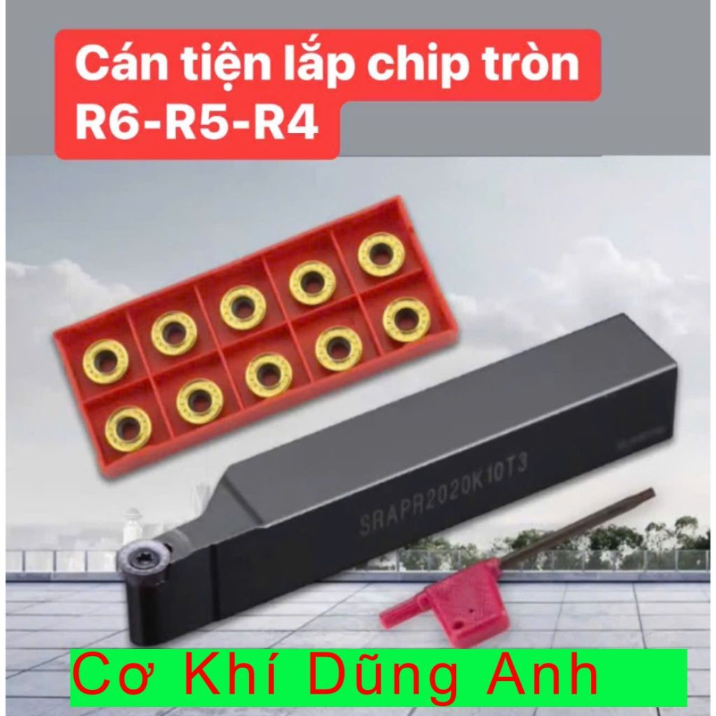 Cán dao dùng để lắp mảnh phay R4,R5, R6 đầy đủ hướng và kích thước thông dụng