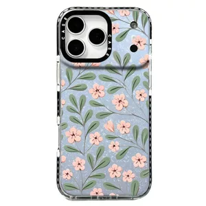 Ốp Điện Thoại Mềm Lấp Lánh Hoa Tươi Cho iPhone 16 15 14 Plus 13 12 11 17 Pro Max Ốp Bảo Vệ Chống Sốc