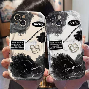 Ốp Lưng Cho Realme C65 C63 C55 C53 C51 C35 C30 C21Y C25 C25S C20 C15 C12 C11 5 5S 5i 6i Note 50 Narzo 20 30A Kem Vồng Cong Cạnh Hình Trái Tim NYK223