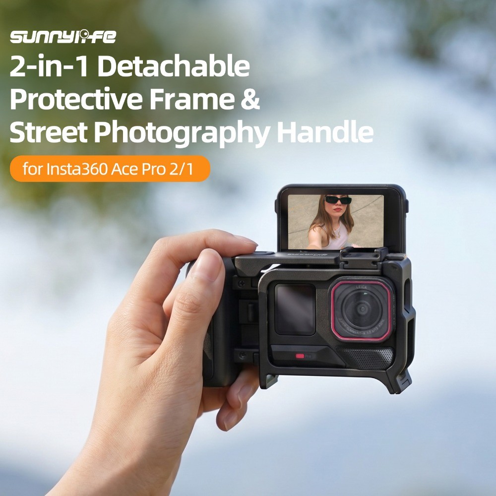 Sunnylife Cho Insta360 Ace Pro 2 Tay Cầm Chụp Đường Phố Cho Insta360 Ace Pro 2 / 1 Giá Đỡ Chụp Cho Insta360 Ace Pro 2 / 1 Bộ Phụ Kiện Hai Trong Một