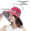 Mũ xô nữ PYCOU, Mũ chống nắng có thể gập lại có thể đảo ngược, Thời trang thoáng khí Nhẹ vành lớn Mũ ngư dân du lịch