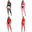 Nyeemya Nữ Ướt Nhìn Da PU Rompers Rỗng Ra Cốc Dài Tay Dây Kéo Phía Trước Quần Legging Một Mảnh Áo liền quần Cho Hộp Đêm Rave Đảng
