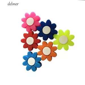 Bộ giảm chấn Vợt Tennis DELMER, Bộ giảm xóc vợt tennis hoa chống rung, Phụ kiện quần vợt Silicon Di động đầy màu sắc Bộ giảm chấn rung Tenis Vợt