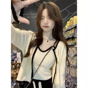 Mùa Xuân 2026 Phong Cách Mới Phiên Bản Hàn Quốc Áo Cardigan Thời Trang Phù Hợp Với Mùa Thu Mặc Cao Cấp Quần Ống Rộng Ba Mảnh Phù Hợp Với Nữ Hợp Thời Trang