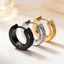Shuling Vàng Mờ Titan Thép Vòng Bông Tai Cát Unisex Trang Sức