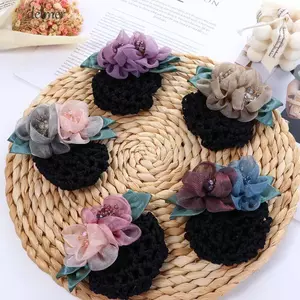 DELMER Nữ Kẹp Tóc Nhân Viên Ngân Hàng Vintage Tiếp Viên Hàng Không Cổ Điển Pha Lê Móc Ngày Của Mẹ Retro Hợp Thời Trang Mũ Đội Đầu Phong Cách Hàn Quốc