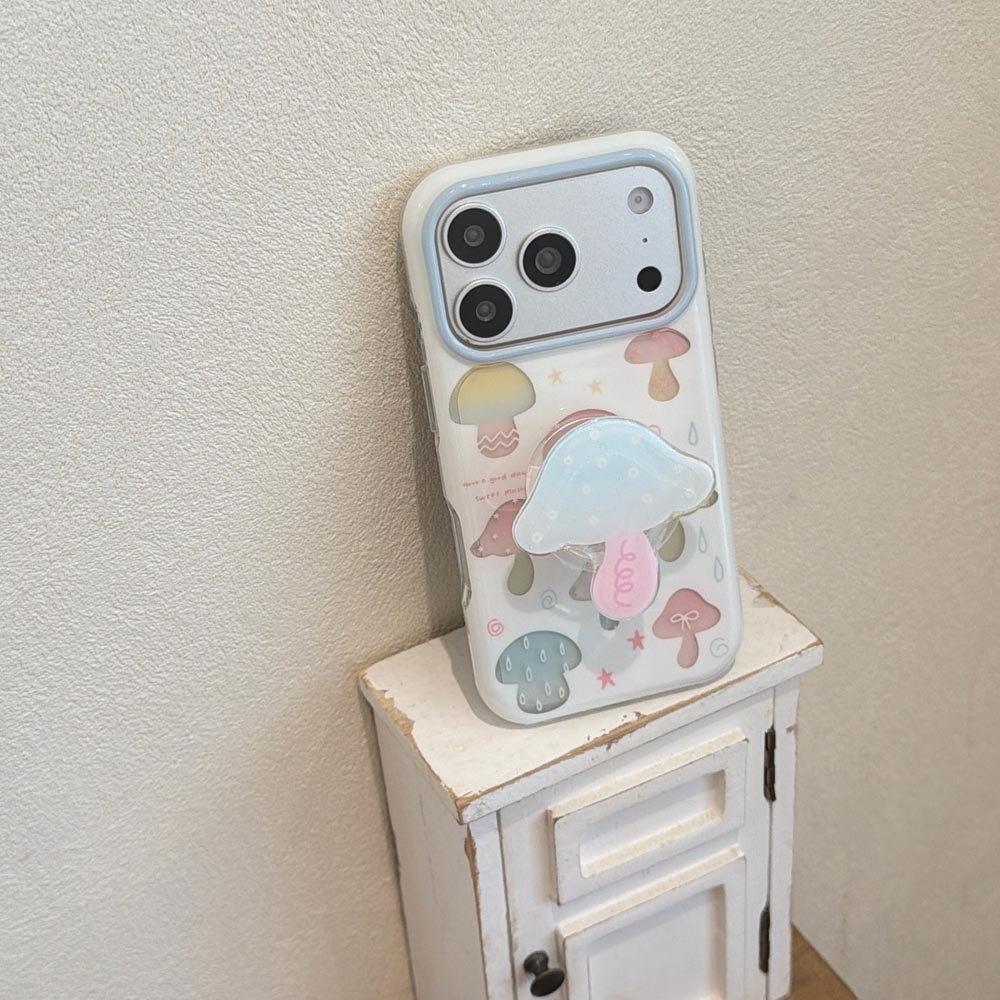 Ốp Lưng Cứng Tương Thích Với iPhone 13 14 14Pro 14ProMax 15 15Pro 15ProMax 16 16Pro 16ProMax 17 17Pro 17ProMax Ốp Họa Tiết Nấm Nhiều Màu Sắc